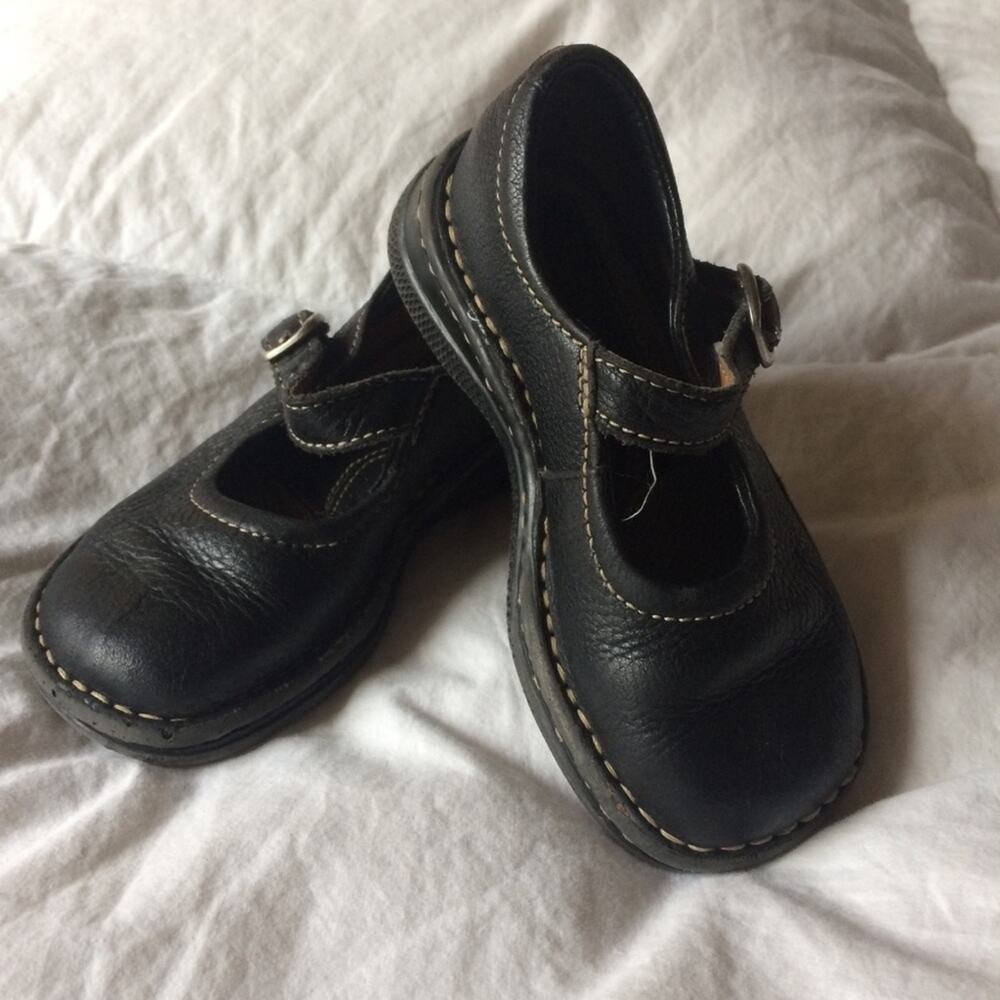 Born Girls’ Maryjane Shoes Black Leather Size 7.5 Toddler